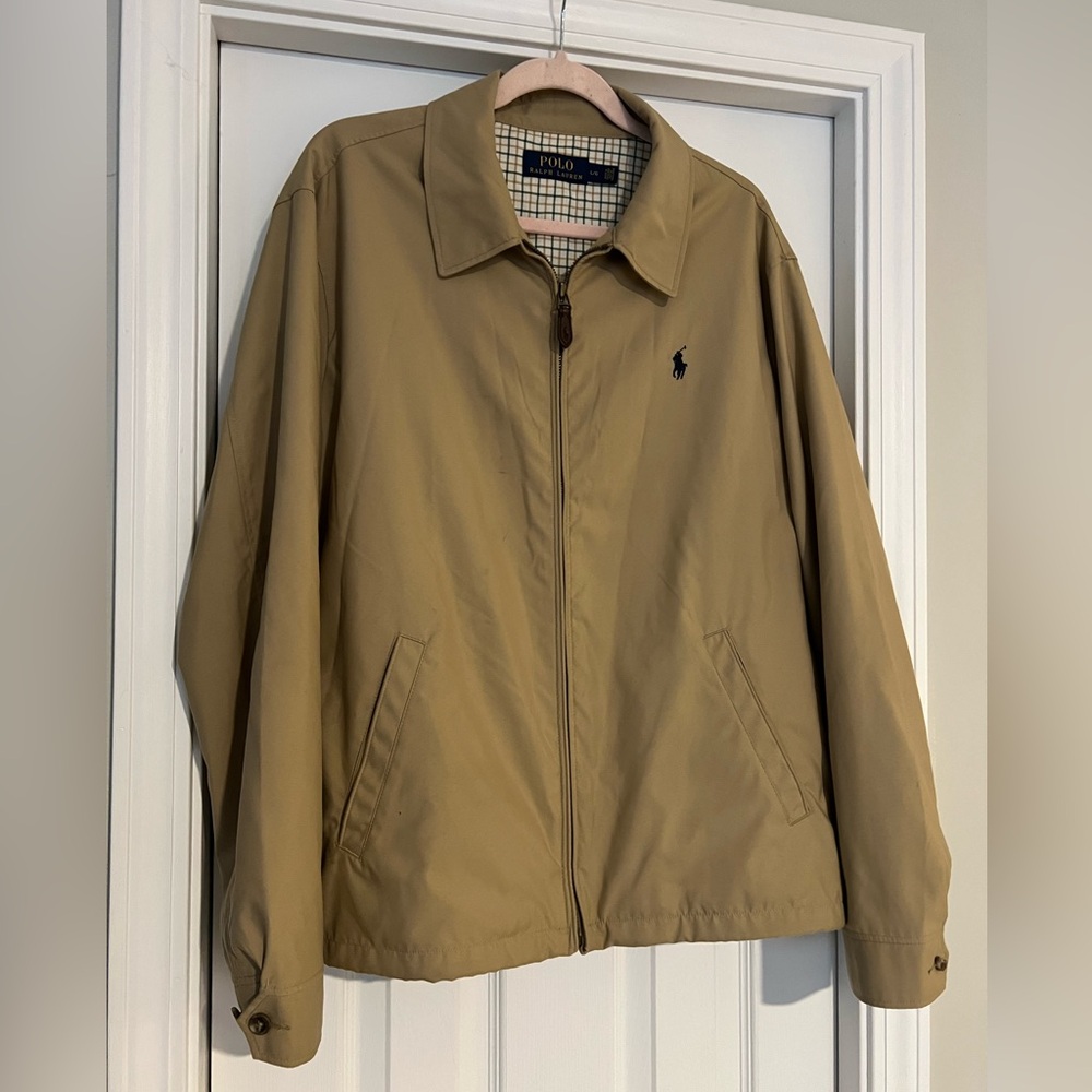 Ralph Lauren Khaki/Tan Lightweight Zip Jacket